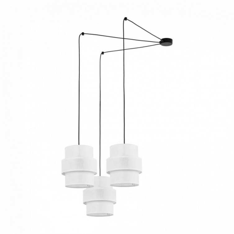 CALISTO pendellampe med 3 lyskilder &ndash; 400 cm &ndash; hvid