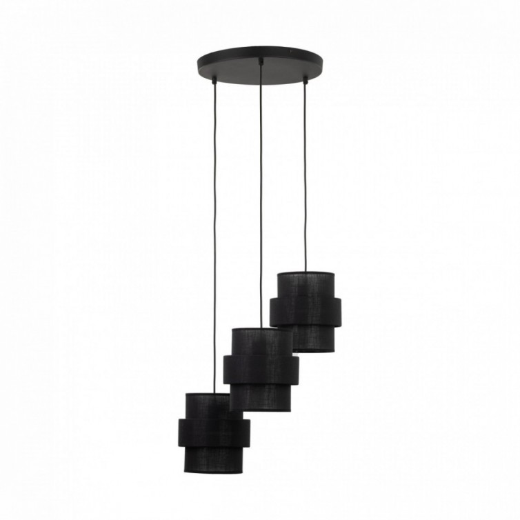 CALISTO pendellampe med 3 lyskilder – rund model – sort