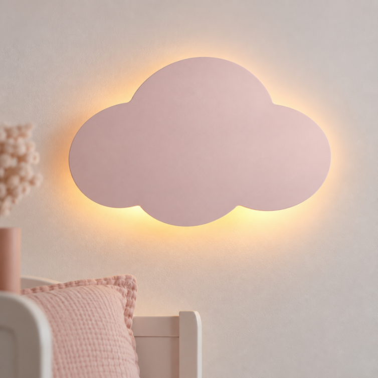 CLOUD væglampe – lyserød
