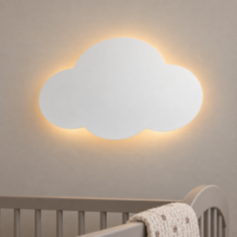 CLOUD v&aelig;glampe &ndash; hvid