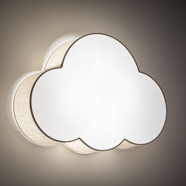 CLOUD loftlampe med 4 lyskilder – hørfarvet