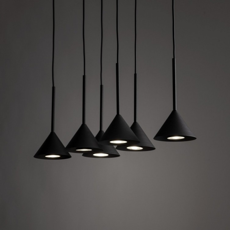 CONO MINI pendellampe med 6 lyskilder