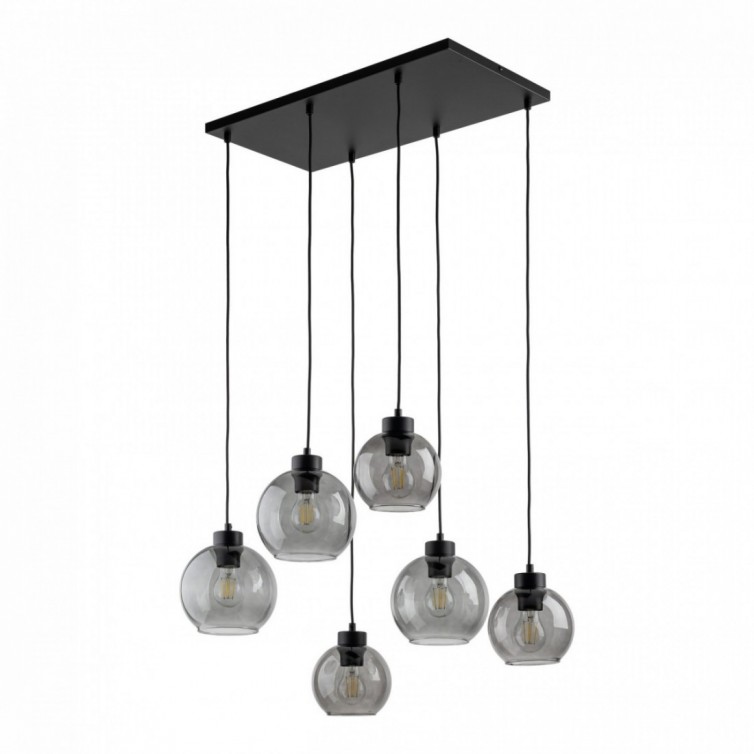 CUBUS GRAPHITE pendellampe med 6 lyskilder