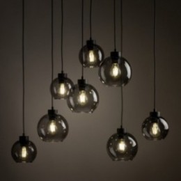 CUBUS GRAPHITE pendellampe med 8 lyskilder
