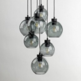 CUBUS GRAPHITE pendellampe med 7 lyskilder