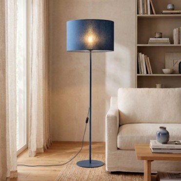DALUM gulvlampe &ndash; m&oslash;rkebl&aring;