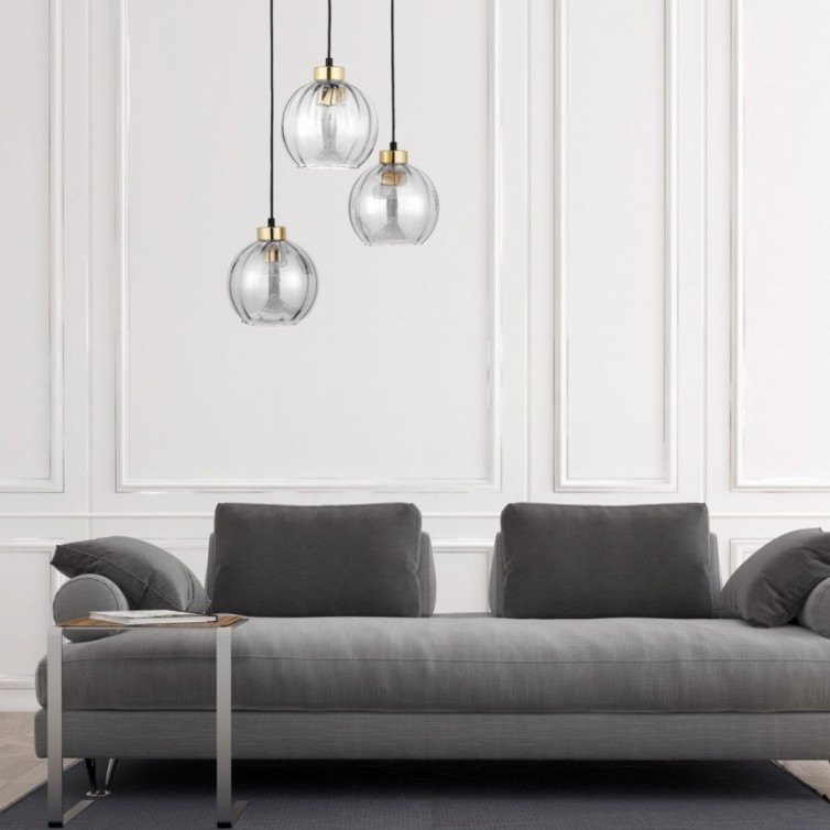 DEVI pendellampe med 3 lyskilder – rund model