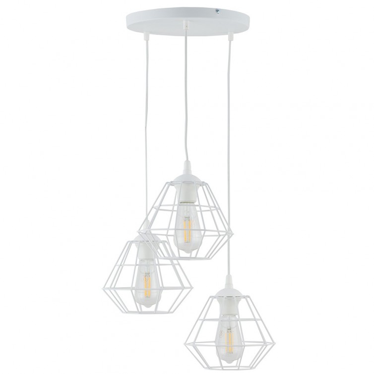DIAMOND NEW pendellampe med 3 lyskilder – hvid