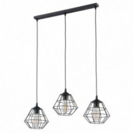 DIAMOND NEW pendellampe med 3 lyskilder &ndash; lang model &ndash; sort