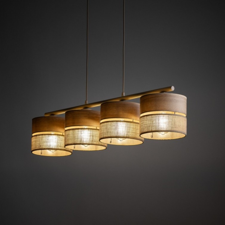 DORMA WOOD pendellampe med 4 lyskilder