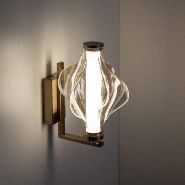 ELVA BRASS LED væglampe