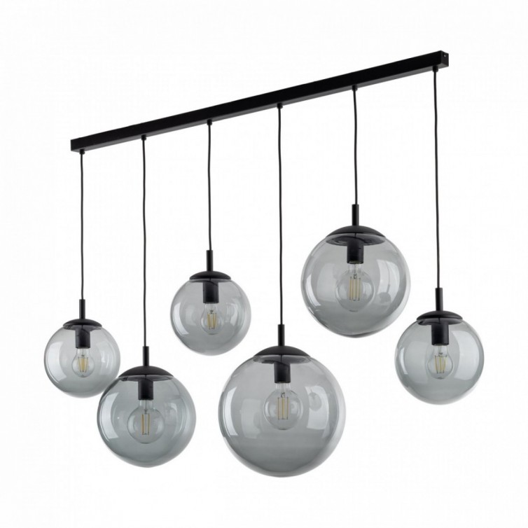 ESME GRAPHITE pendellampe med 6 lyskilder – lang model