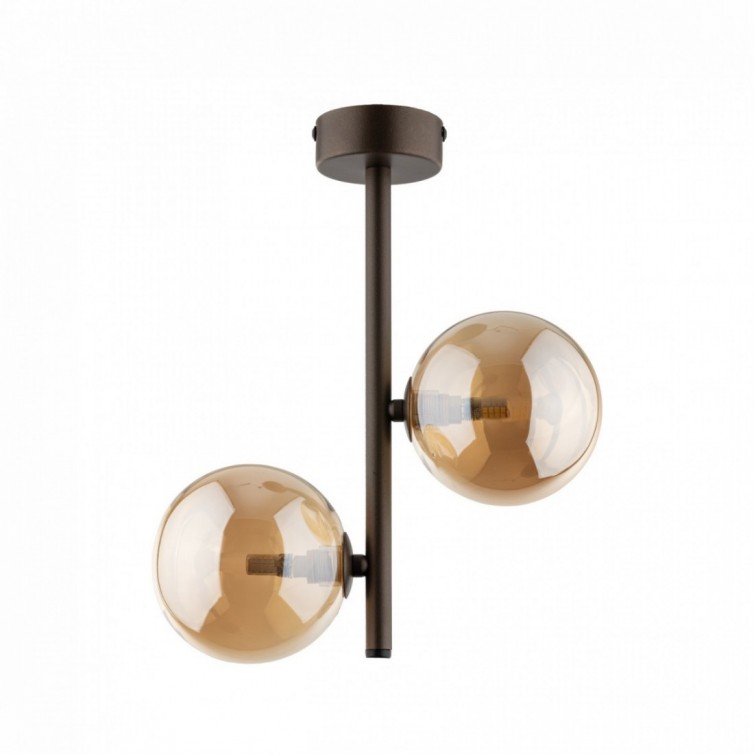 ESTERA loftlampe med 2 lyskilder – brun