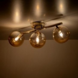 ESTERA loftlampe med 3 lyskilder – guldfarvet