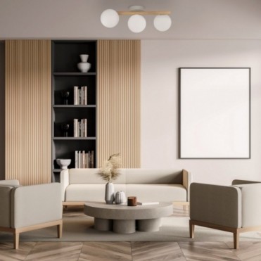 ESTERA WOOD loftlampe med 3...