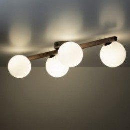 ESTERA WOOD loftlampe med 4 lyskilder – valnøddefarvet