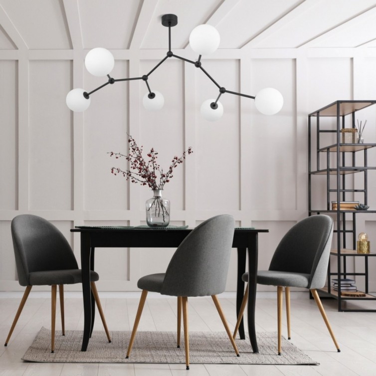 FAIRY loftlampe med 6 lyskilder – sort