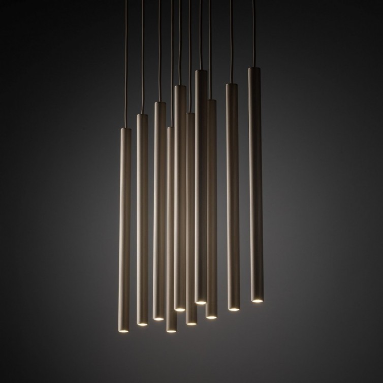 FERRO CHAMPAGNE pendellampe &ndash; lang model