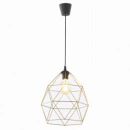 GALAXY pendellampe med 1 lyskilde &ndash; sort/guldfarvet &ndash; extra large