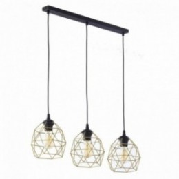 GALAXY pendellampe med 3 lyskilder – sort/guldfarvet