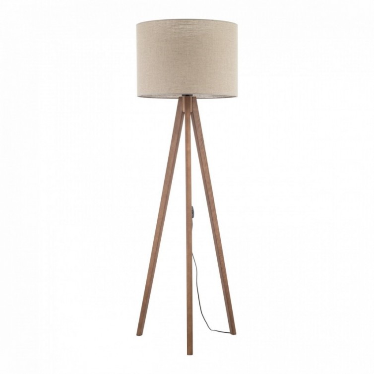 GRAND gulvlampe – valnøddefarvet