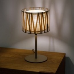 HARMONY bordlampe – jutefarvet/sandfarvet
