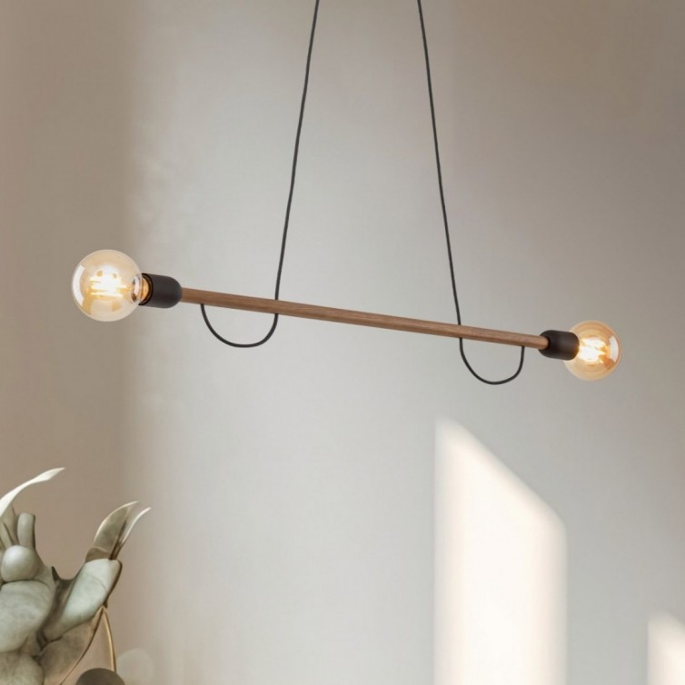 HELIX WOOD pendellampe med 2 lyskilder