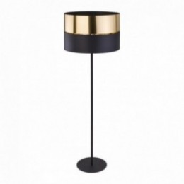 HILTON gulvlampe – sort/guldfarvet