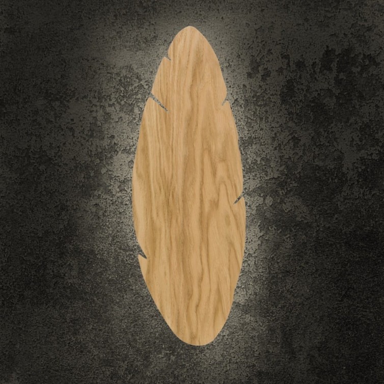HOJA WOOD væglampe med 2 lyskilder