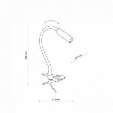 LAGOS klemmelampe &ndash; hvid