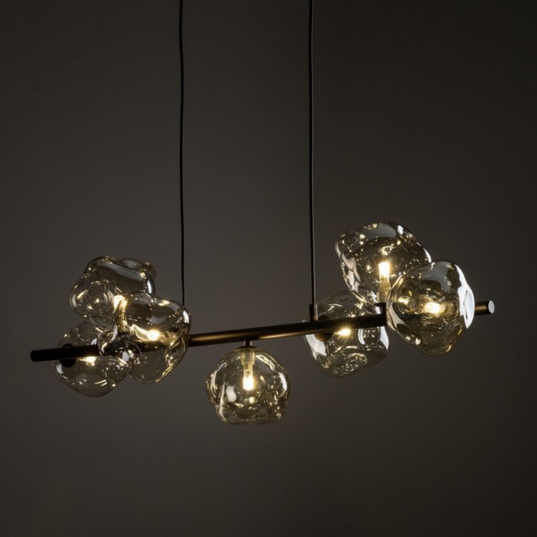 LAVA pendellampe med 7 lyskilder – 90 cm – brun