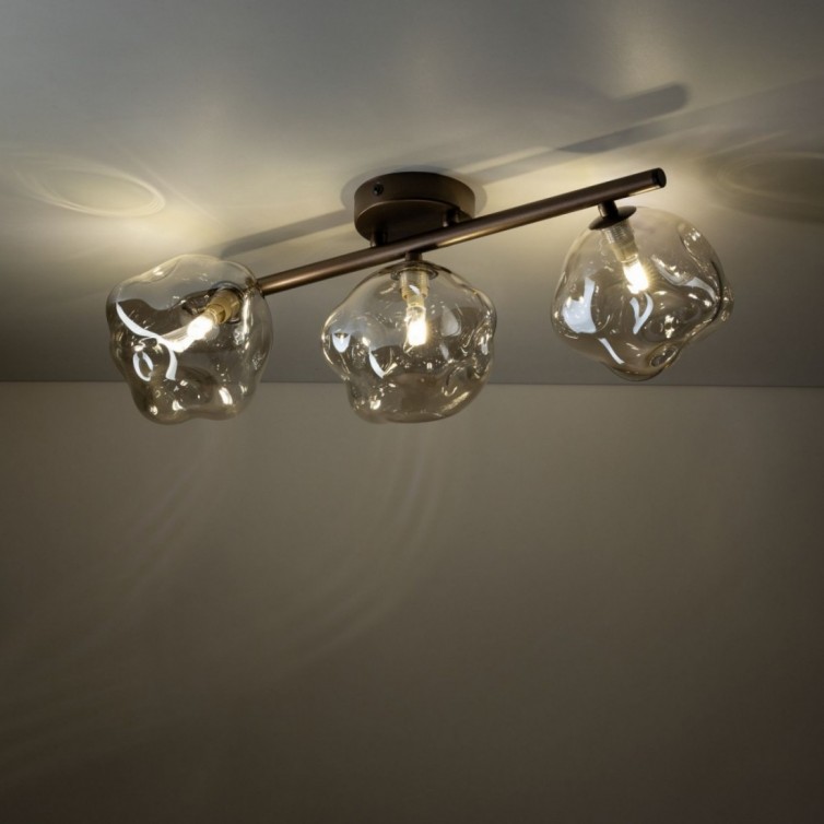 LAVA loftlampe med 3 lyskilder – brun