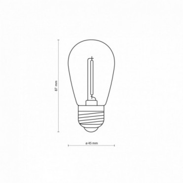 E27 LED-p&aelig;re 1 W 3000 K