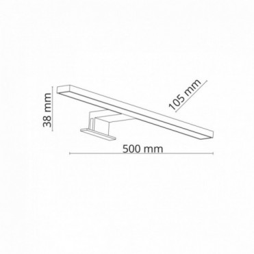 LEITO LED v&aelig;glampe &ndash; 50 cm...