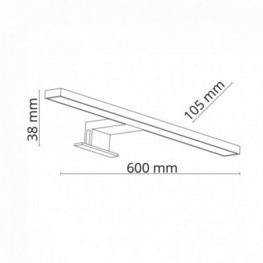 LEITO LED v&aelig;glampe &ndash; 60 cm...