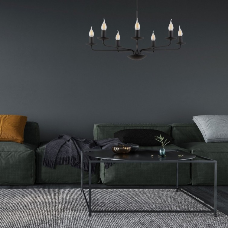 LIMAL pendellampe med 7 lyskilder – sort