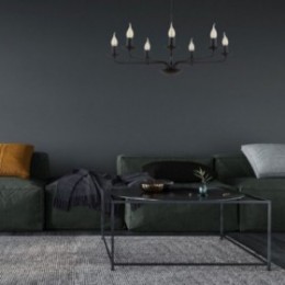 LIMAL pendellampe med 7 lyskilder – sort