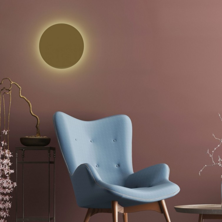 LUNA 400 væglampe – guldfarvet