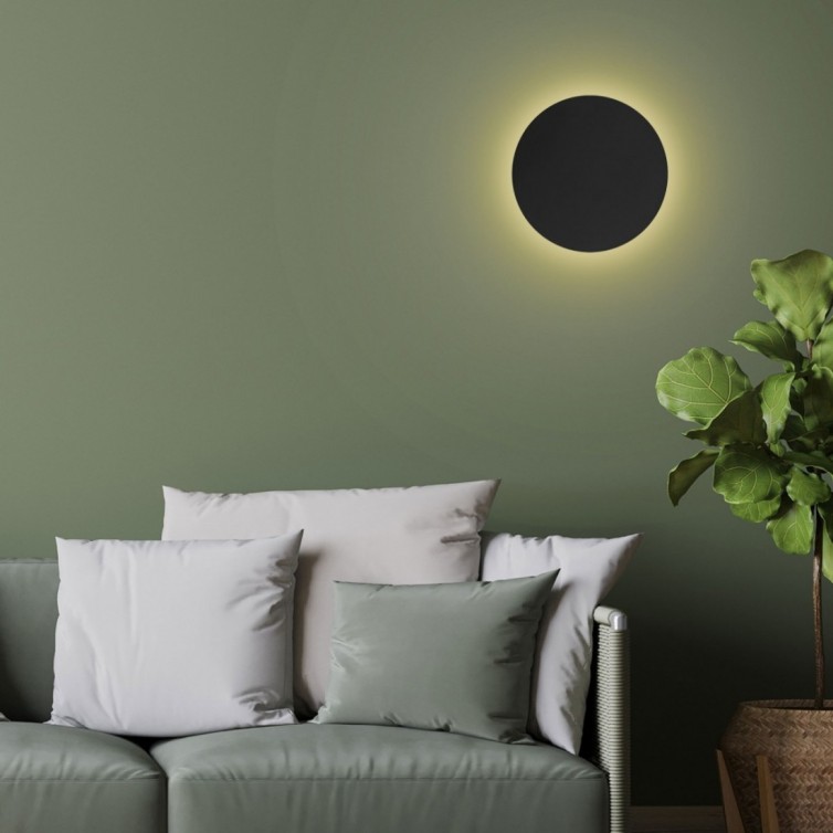 LUNA 300 væglampe – sort
