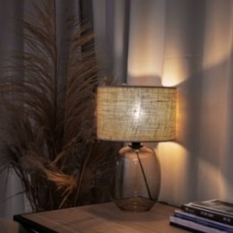 MELODY TOPAZ bordlampe – jutefarvet