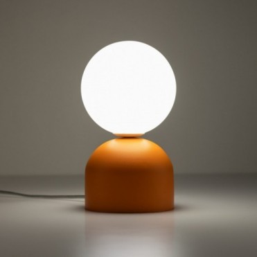 MIKI bordlampe &ndash; orange/hvid
