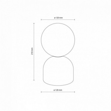 MIKI bordlampe &ndash; orange/hvid