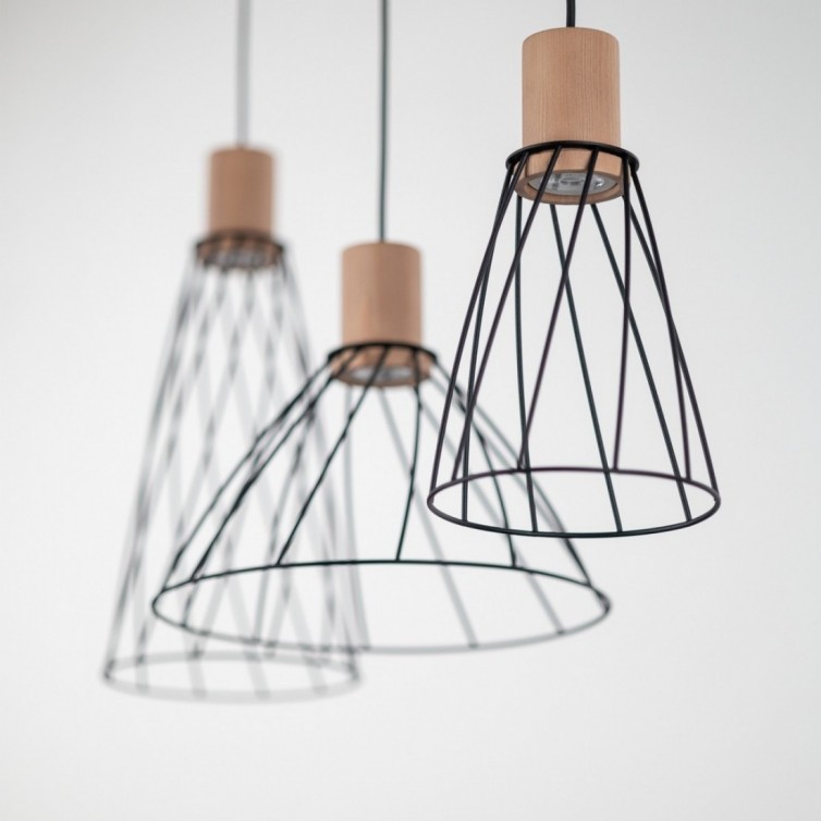 MODESTO WOOD pendellampe med 3 lyskilder