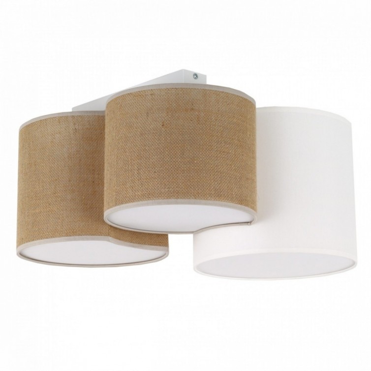 MONA loftlampe med 3 lyskilder – jutefarvet