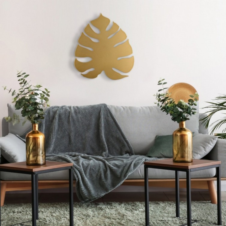 MONSTERA væglampe – guldfarvet