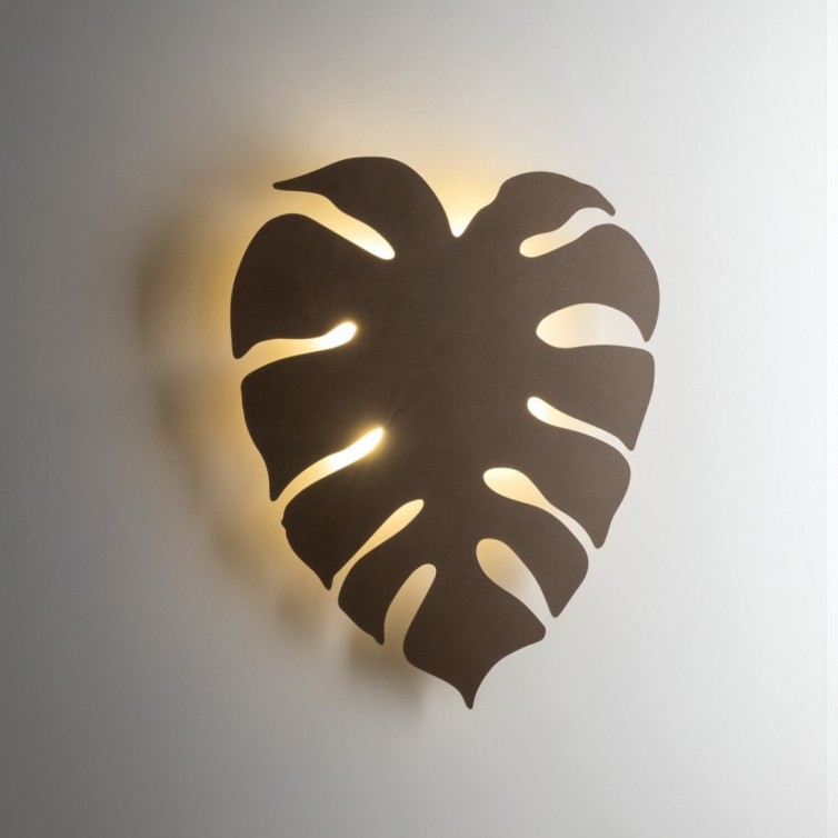 MONSTERA XL væglampe – brun