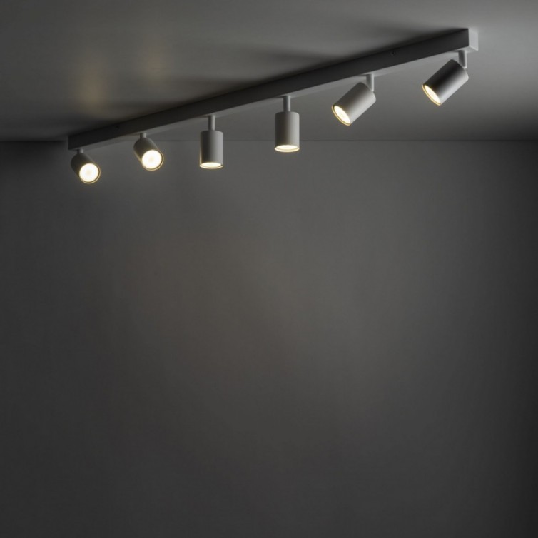NEX spotlampe til loftet med 6 lyskilder – hvid