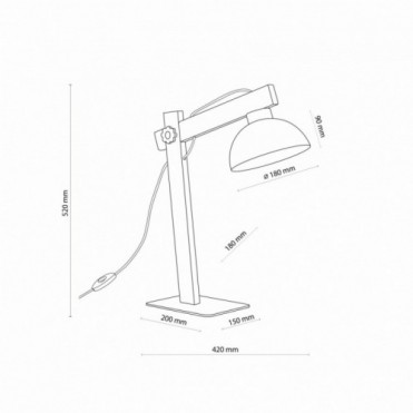 OSLO bordlampe &ndash; sort