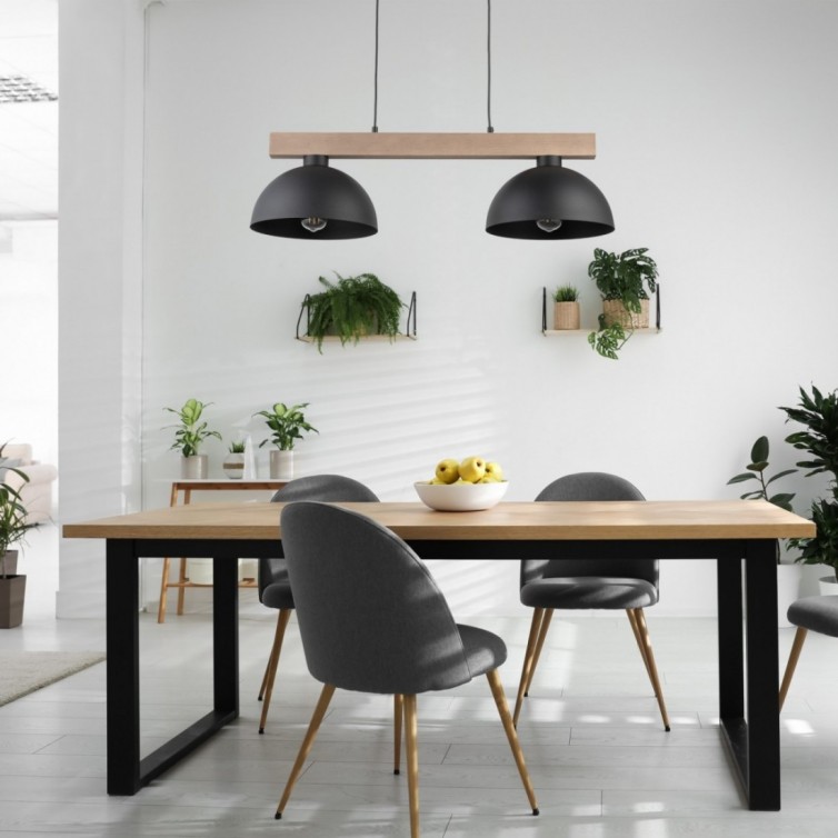 OSLO pendellampe med 2 lyskilder – 83 cm – sort