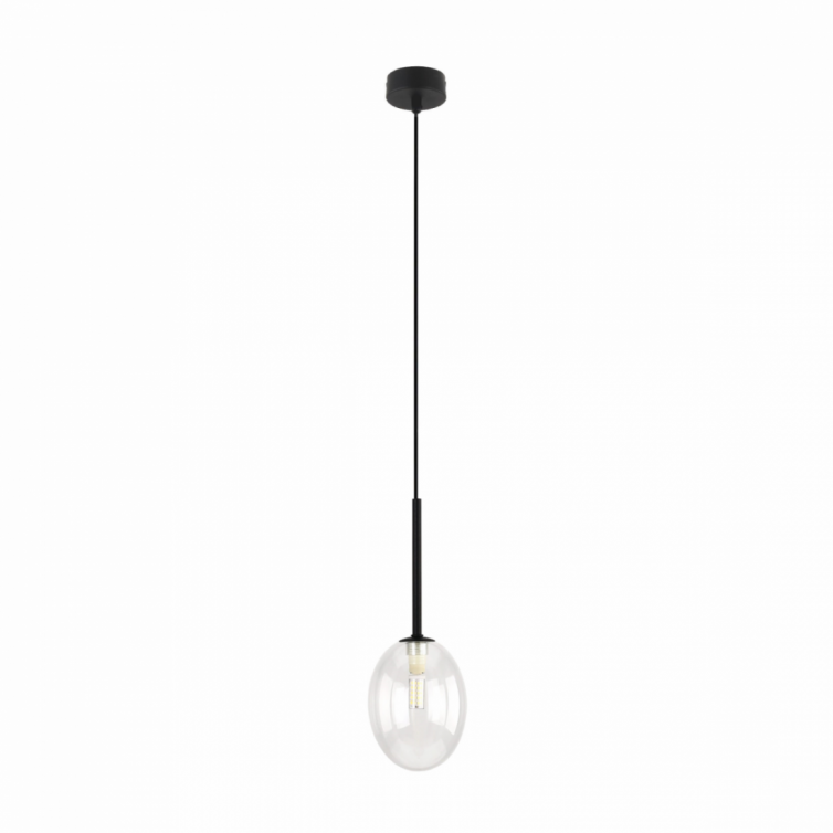 PEARL pendellampe – sort/transparent
